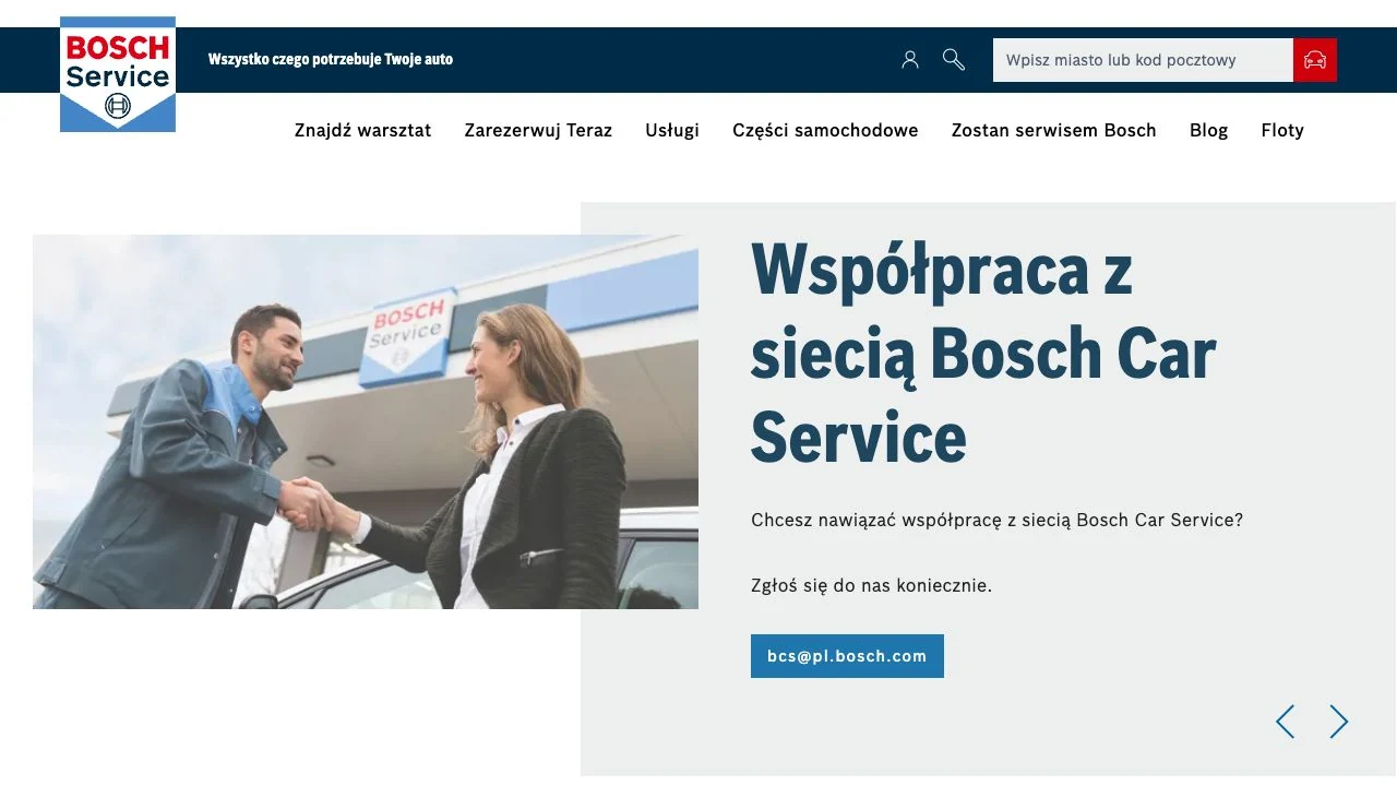 Bosch Car Service / podział usług
